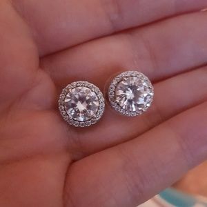 Silver stud earrings